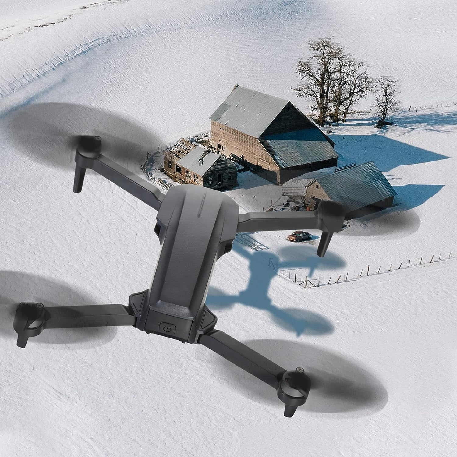 Imponerande 4K Kameradrönare med 5G WiFi för Vuxna och Nybörjare – 40 Minuters Flygtid, Elegant Svart och Orange Design