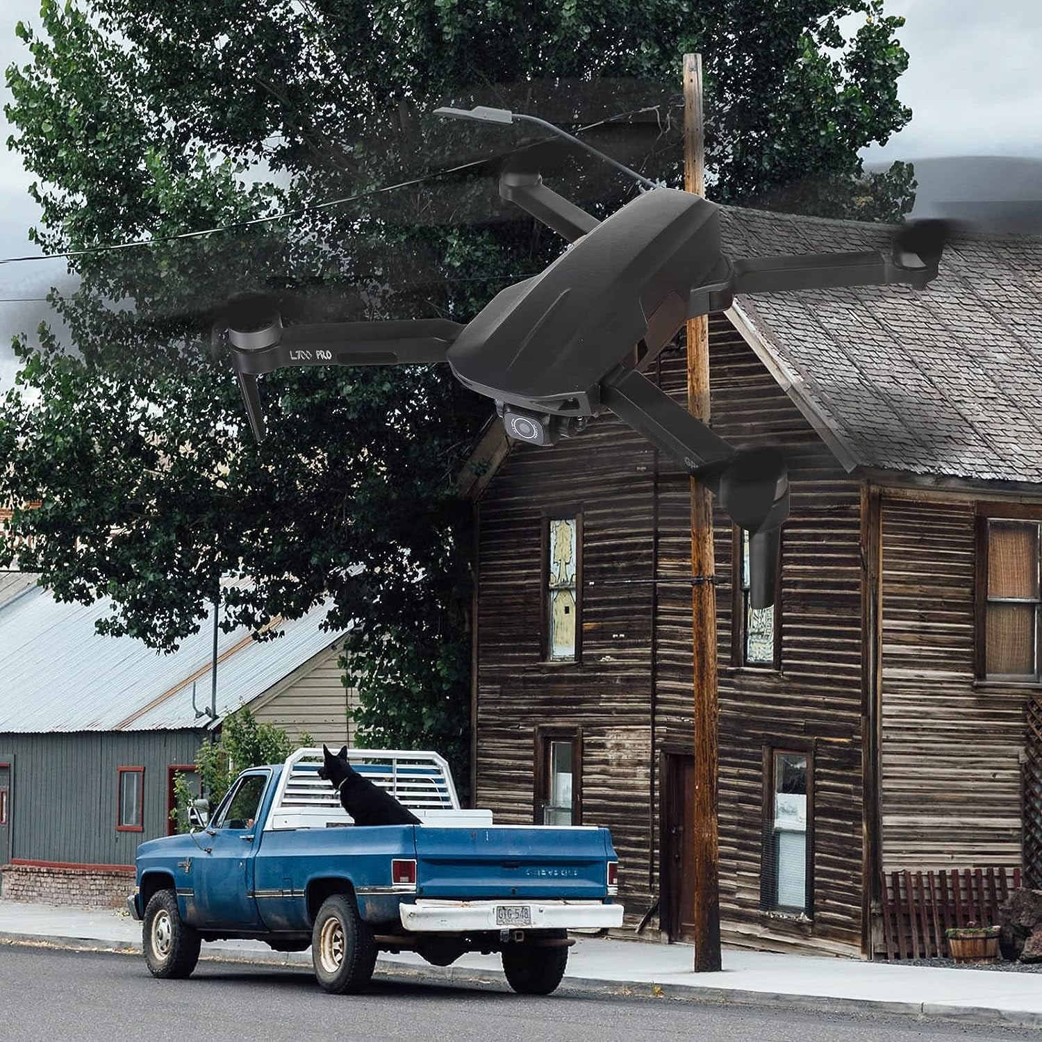 Imponerande 4K Kameradrönare med 5G WiFi för Vuxna och Nybörjare – 40 Minuters Flygtid, Elegant Svart och Orange Design